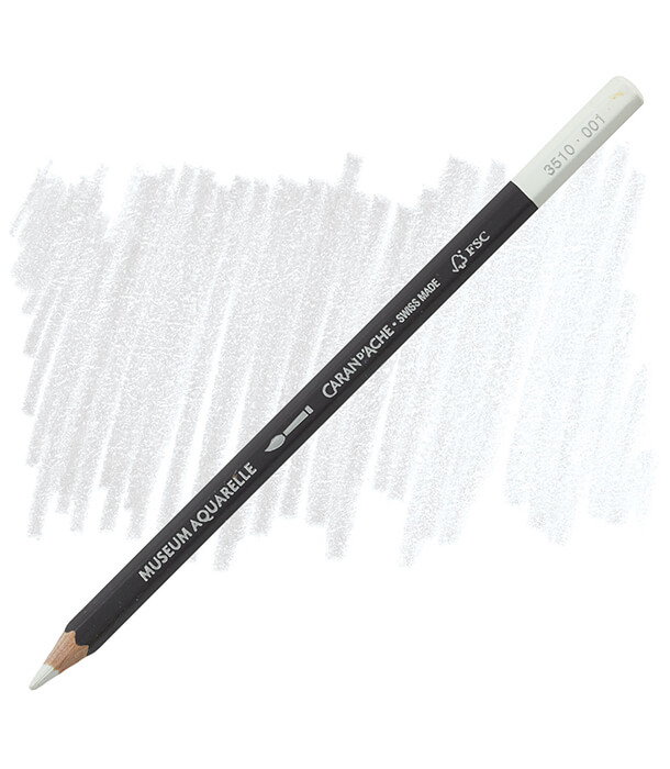 Акварельный карандаш Caran D'Ache Museum Aquarelle 001 White