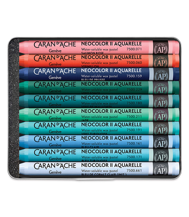 Акварельная пастель Caran d'Ache Neocolor II Watersoluble Beya Rebai Cool Colors (10 цветов)