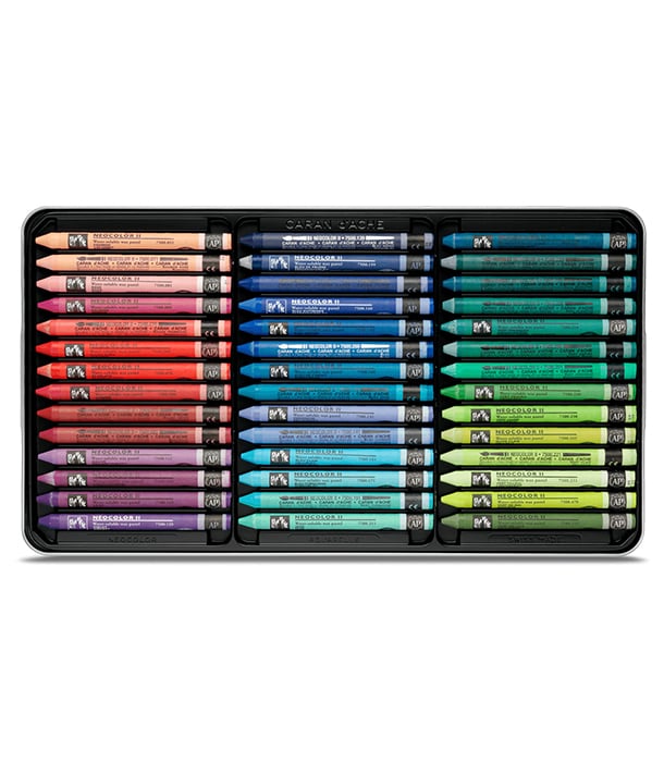 Акварельная пастель Caran d'Ache Neocolor II Watersoluble (84 цвета)