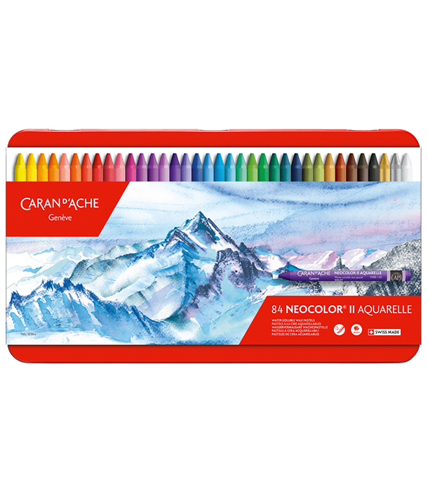 Акварельная пастель Caran d'Ache Neocolor II Watersoluble (84 цвета)