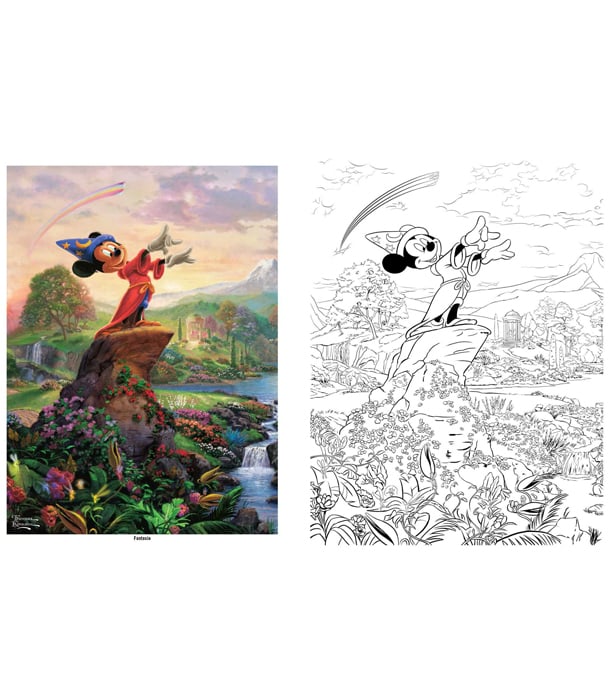 Раскраска Disney Dreams Collection от Thomas Kinkade Studios