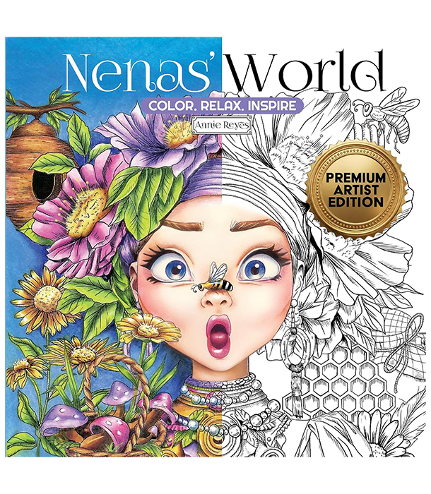 Раскраска Nenas' World Premium Artist Edition от Annie Reyes (Изд. Annie Reyes Art Англия)