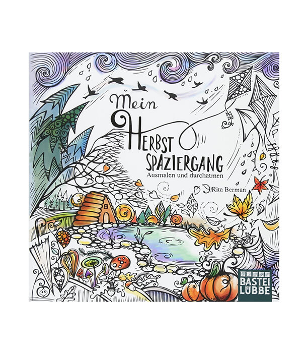 Раскраска Mein Herbstspaziergang: Ausmalen und durchatmen от Rita Berman (изд. Lübbe Германия)