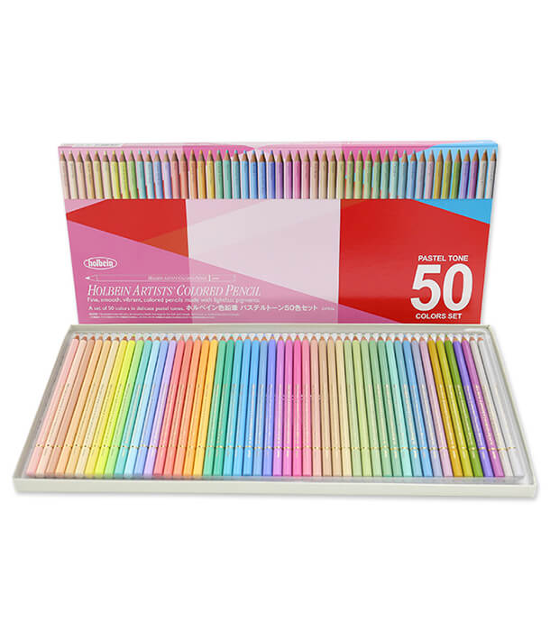 Набор карандашей Holbein Artists' Coloured Pencil Pastel Set (50 штук)