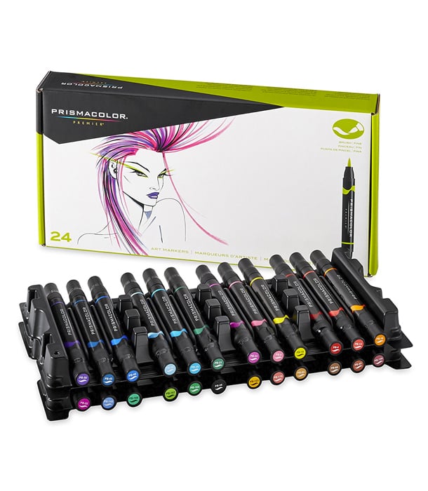 Маркеры Prismacolor Premier Double-Ended Art Markers, Fine and Brush Tip (24 штуки)