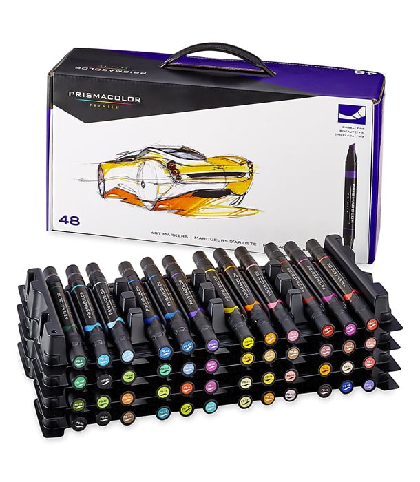 Маркеры Prismacolor Premier Double-Ended Art Markers, Fine and Chisel Tip (48 штуки)