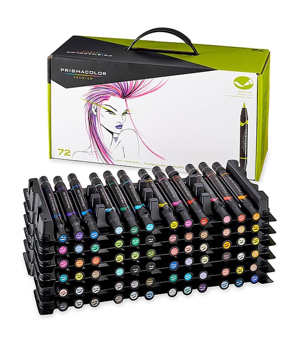 Маркеры Prismacolor Premier Double-Ended Art Markers, Fine and Brush Tip (72 штук)