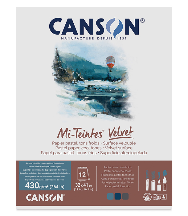 Альбом Canson Mi-Teintes Velvet Cool Tones 12.6 × 16.1 (12 листов)