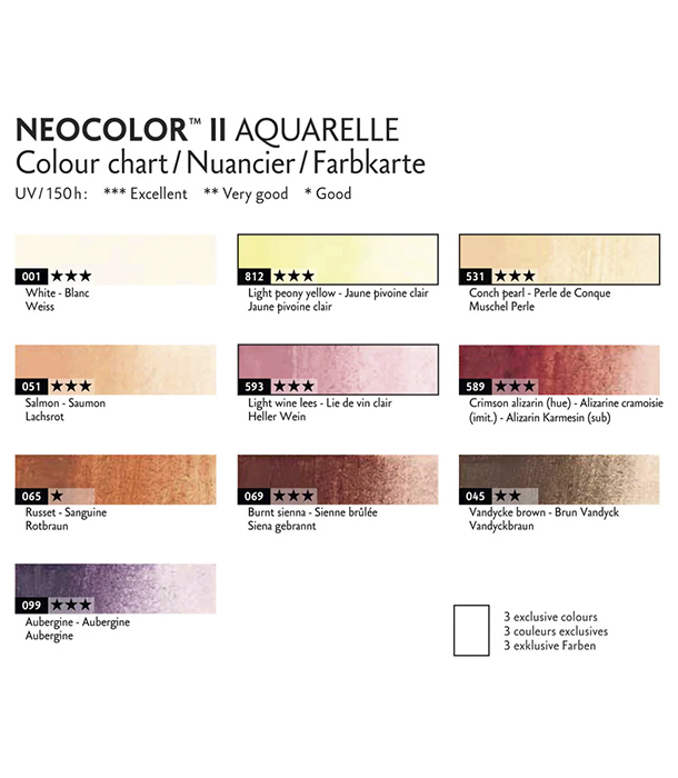 Акварельная пастель Caran d'Ache Neocolor II Portrait Colors, 50th Anniversary Special Edition (10 цветов)