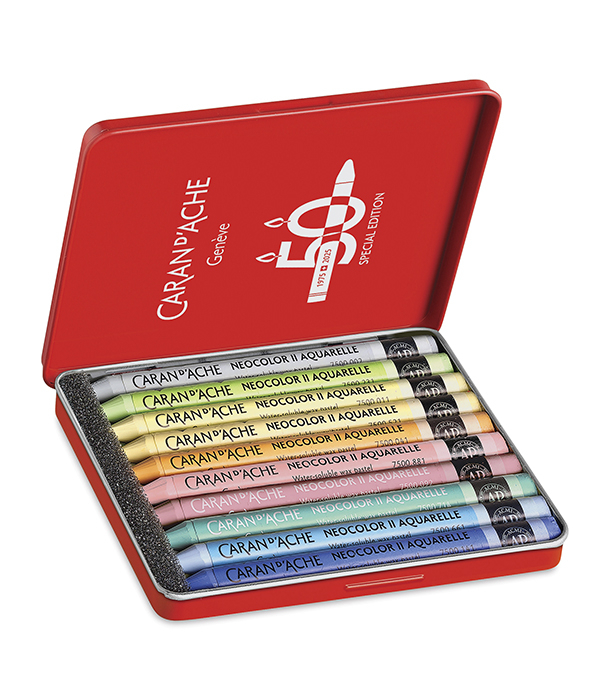 Акварельная пастель Caran d'Ache Neocolor II Pastel Colors, 50th Anniversary Special Edition (10 цветов)