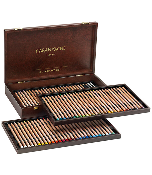 Caran d'Ache Luminance 6901 Wooden Box (76 цветов)