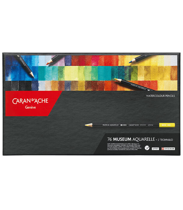 Акварельные карандаши Caran D'Ache Museum Aquarelle (76+2 штуки)