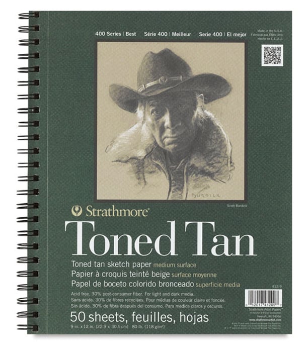 Альбом Strathmore Series 400 Toned Tan 9 × 12