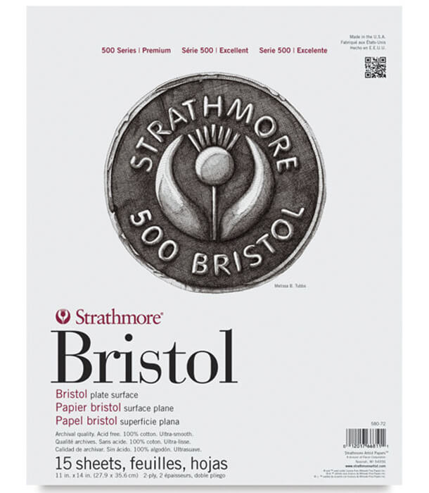 Альбом Strathmore 500 Series Bristol Plate Surface 11 × 14
