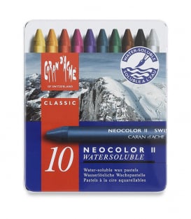 Акварельная пастель Caran d'Ache Neocolor II Watersoluble (10 цветов)