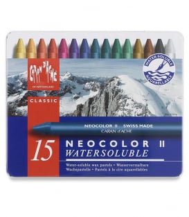 Акварельная пастель Caran d'Ache Neocolor II Watersoluble (15 цветов)