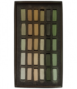 Пастель Terry Ludwig Soft Pastels - Neutral Greens (30 штук)