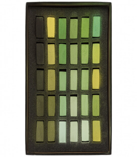 Пастель Terry Ludwig Soft Pastels - Warm Greens (30 штук)