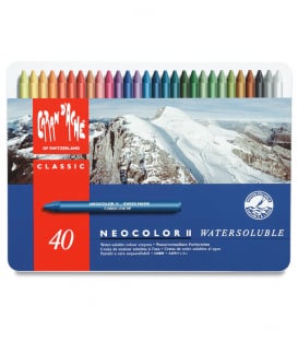 Акварельная пастель Caran d'Ache Neocolor II Watersoluble (40 цветов)