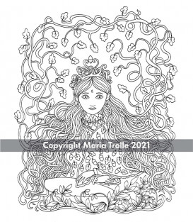 Раскраска Mandalen от Maria Trolle (изд. Bookmark Förlag Швеция)