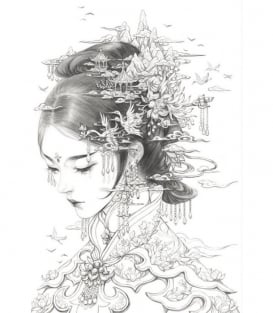 Раскраска Florescence by Gu Ge Li