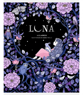 Раскраска Luna от Maria Trolle (изд. Bookmark Förlag Швеция)