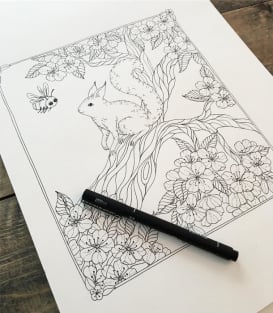 Раскраска Botanicum от Maria Trolle (изд. Pagina Group AB Швеция)