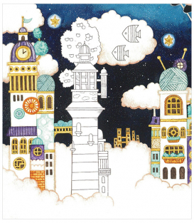 Раскраска Kuusoogai's Dreamy Coloring Book от Noriko & Yuki Nishimura (изд. Kawade Shobo Япония)