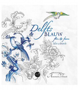 Раскраска Delfts Blauw flora & fauna от Annemarie Vermaak (изд. BBNC Uitgevers Нидерланды)