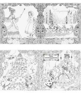Раскраска Fairy Tale от Tomoko Tashiro (изд. Lark Crafts США)
