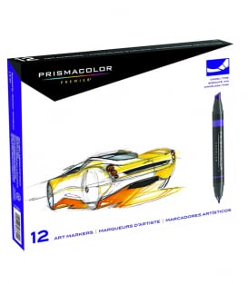 Маркеры Prismacolor Premier Double-Ended Art Markers, Fine and Chisel Tip (12 штук)